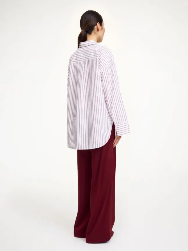 Derris Shirt Cabernet Stripe