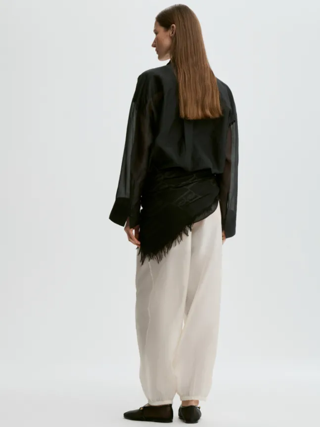 Derris Soft Organza Shirt Black