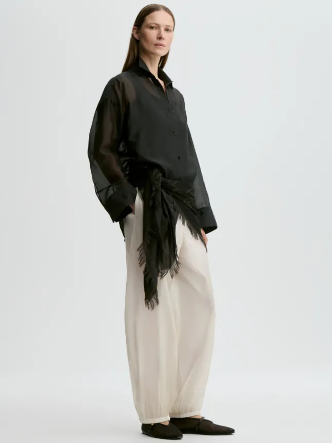 Derris Soft Organza Shirt Black
