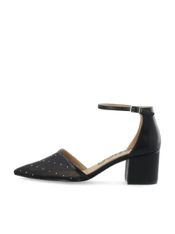 Devived Pump Mesh Black Rhinestone