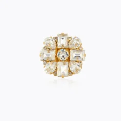 Diora Statement Ring Gold Crystal