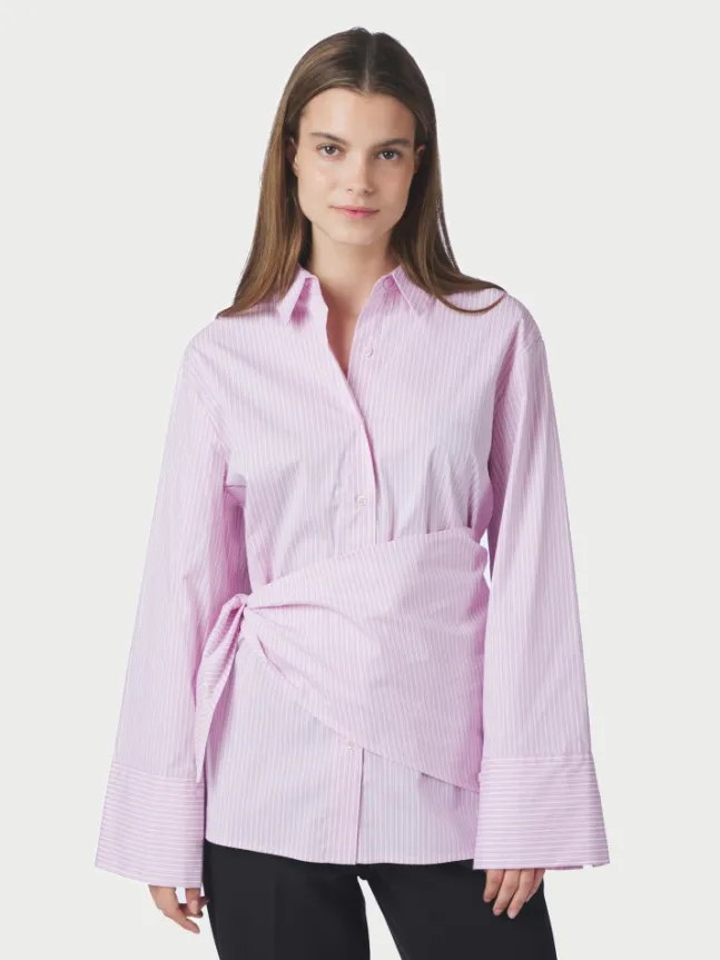 Dita Scarf Stripe Shirt Light Pink