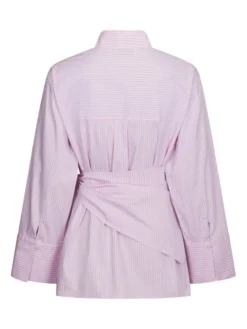 Dita Scarf Stripe Shirt Light Pink