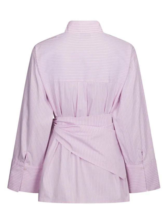 Dita Scarf Stripe Shirt Light Pink