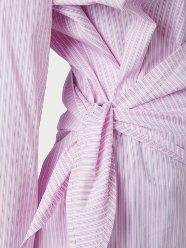 Dita Scarf Stripe Shirt Light Pink
