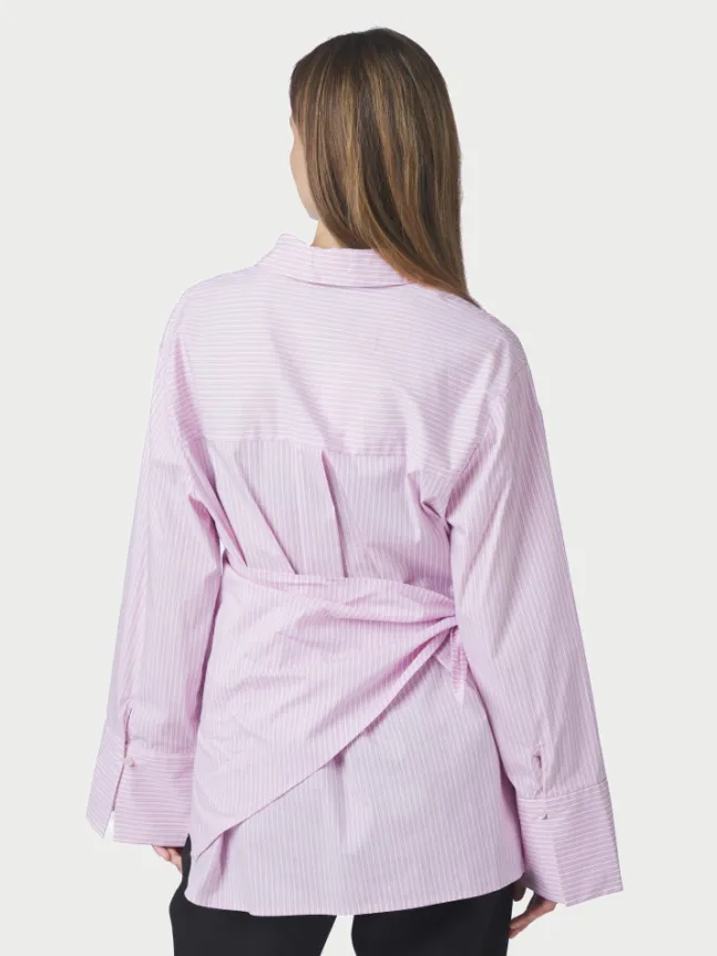 Dita Scarf Stripe Shirt Light Pink