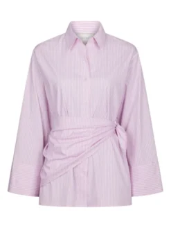 Dita Scarf Stripe Shirt Light Pink