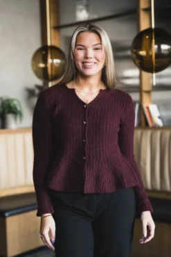 Dolly LS Knit Cardigan Port Royale