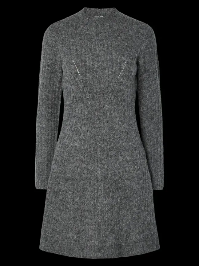 Dolly LS Knit Dress Medium Grey Melange
