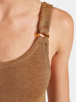 Domino Swim Metallic Cocoa