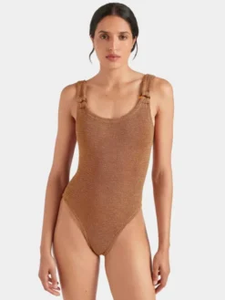 Domino Swim Metallic Cocoa