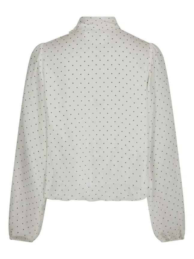Dorellie Dot Blouse Offwhite