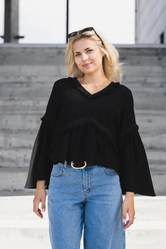 Eden Blouse Linen Black