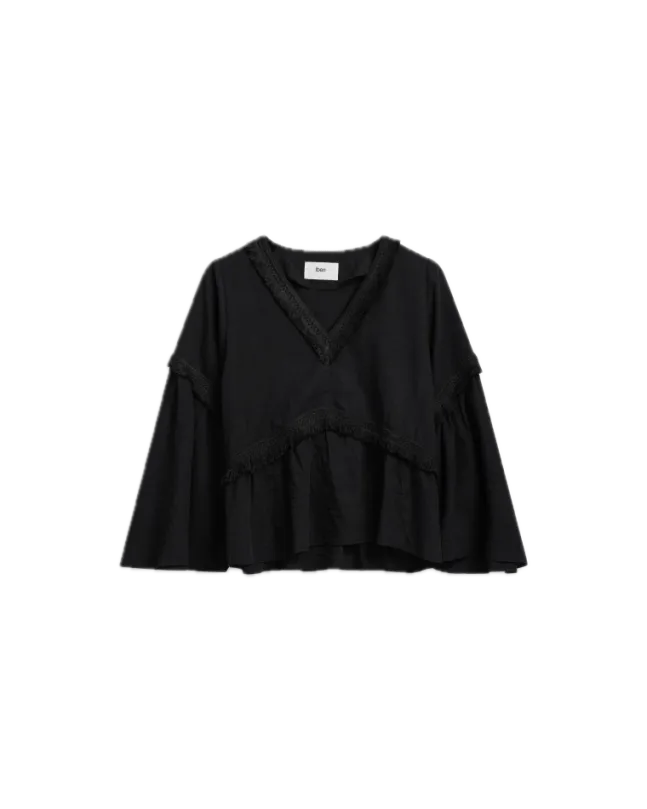 Eden Blouse Linen Black