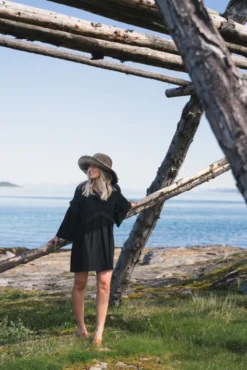 Eden Dress Linen Black