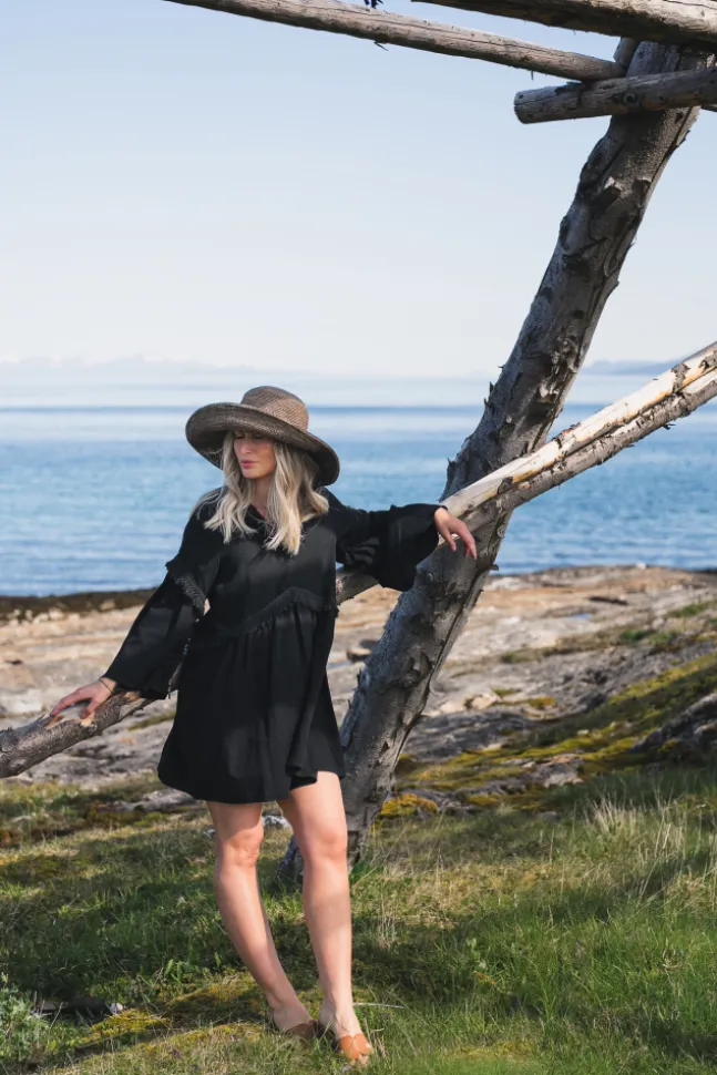 Eden Dress Linen Black