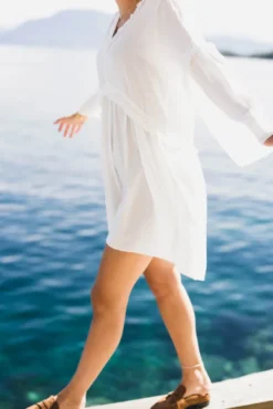 Eden Dress Linen White