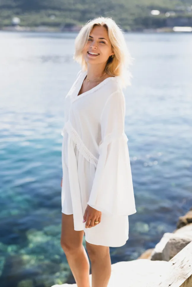 Eden Dress Linen White