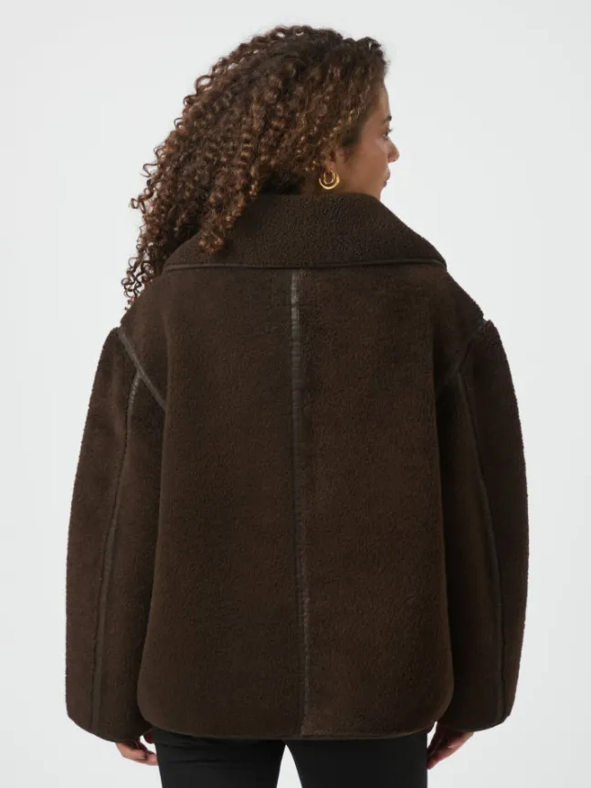 Edmund Teddy Jacket Dark Brown