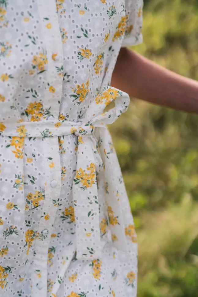 Eivor 2/4 Shirt Dress M Yellow Flower