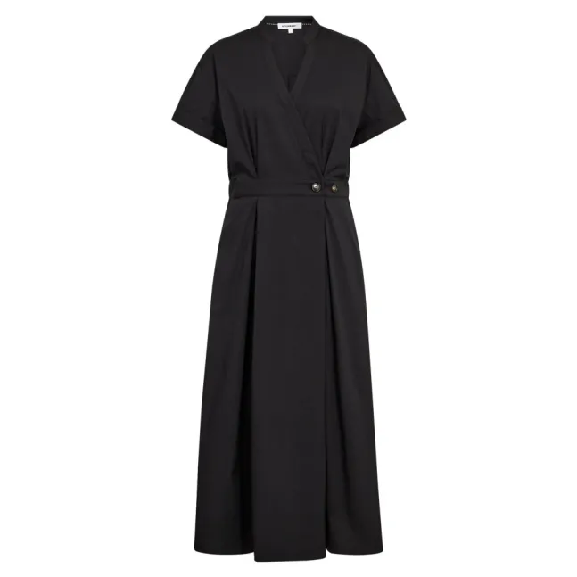 Elara Wrap SS Dress Black