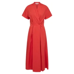 Elara Wrap SS Dress Flame