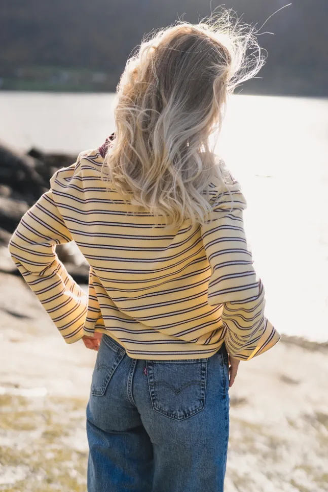 Elena Polo Light Yellow Stripe