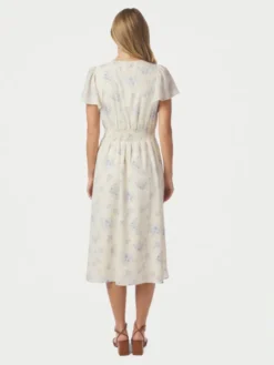 Eleni Delicate Flower Dress Creme