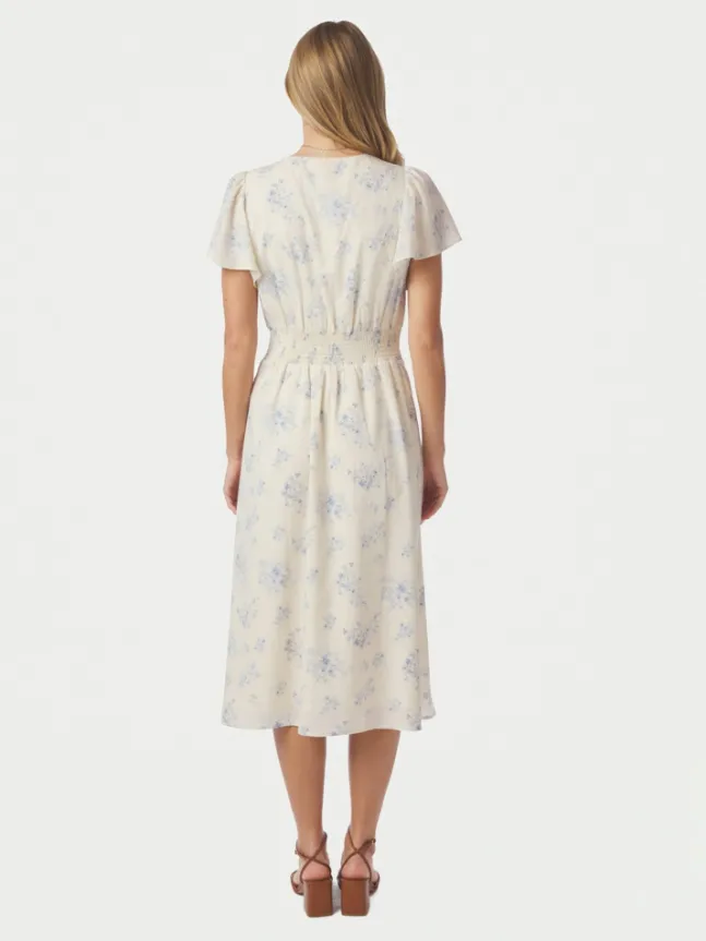 Eleni Delicate Flower Dress Creme