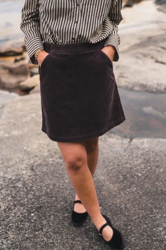 Ella HW Skirt Black Coffee