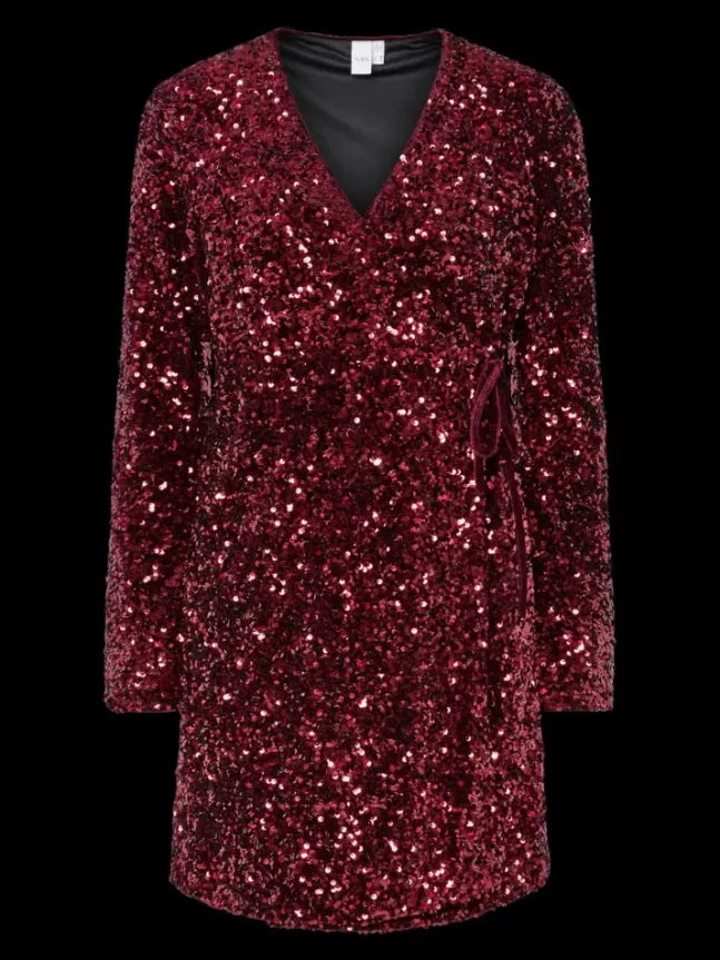 Elle LS Wrap Dress Port Royale