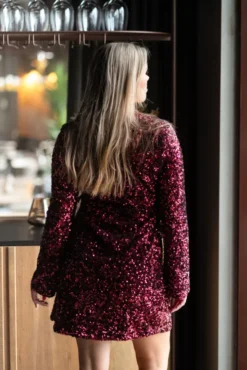 Elle LS Wrap Dress Port Royale