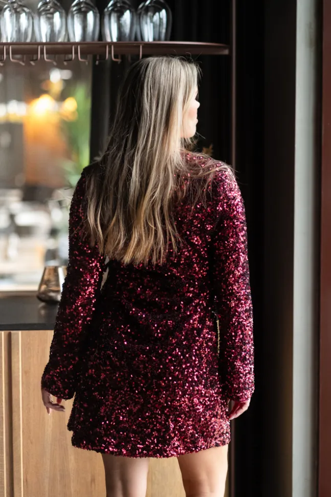 Elle LS Wrap Dress Port Royale