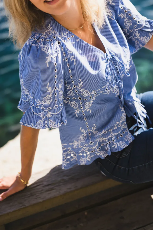 Ellie SS Tie Top Marina W. Star White