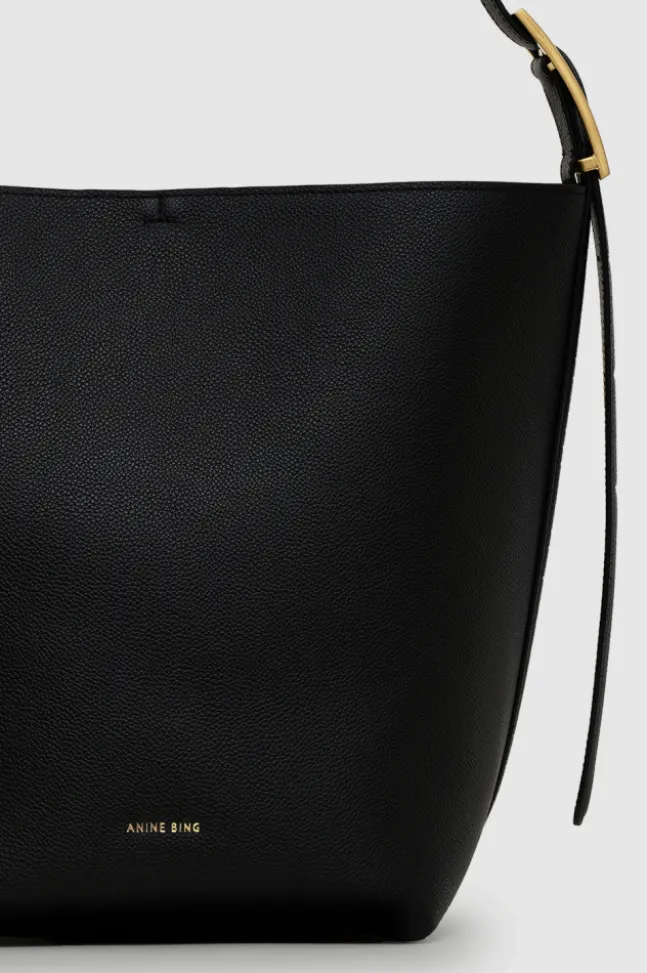 Elly Bucket Bag Grained Leather Black