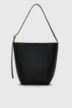 Elly Bucket Bag Grained Leather Black