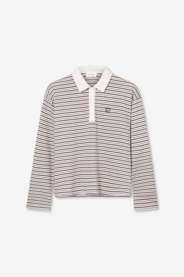 Elmer Polo Shirt Brown Stripe