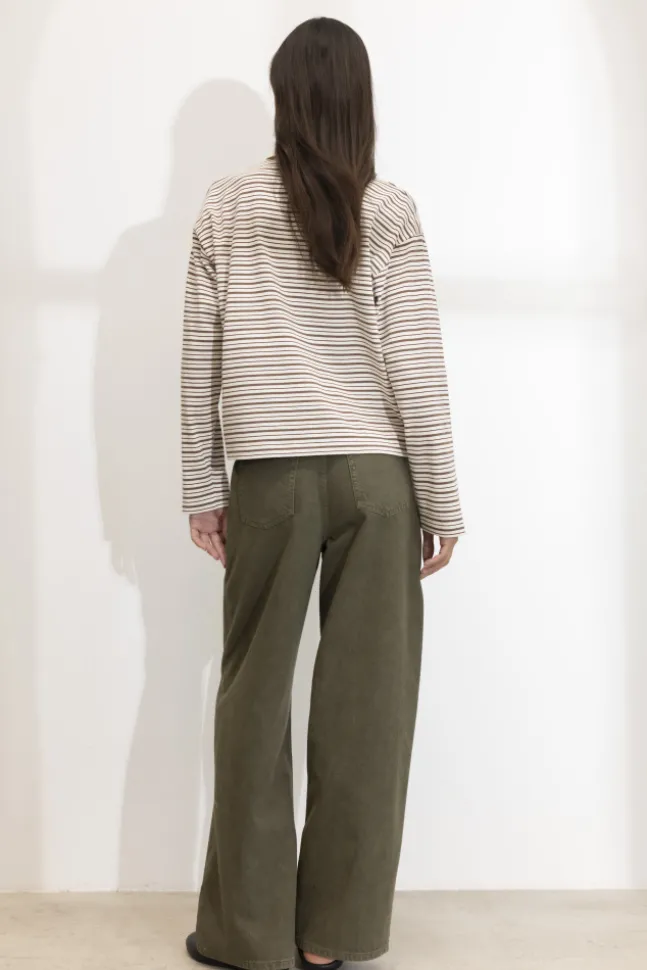 Elmer Polo Shirt Brown Stripe