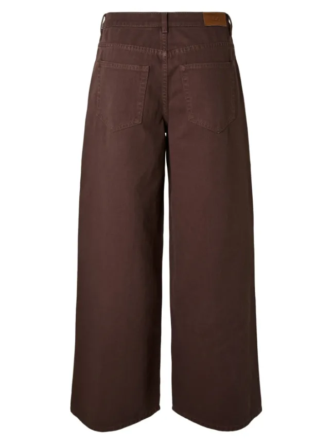 Elsie MW Wide Jeans Coffee Bean