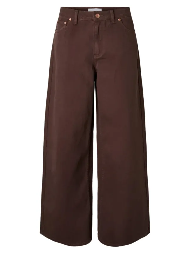 Elsie MW Wide Jeans Coffee Bean