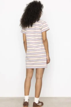 Emma Polo Dress Ocean Stripe