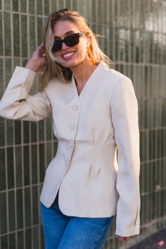 Esteriane Blazer Oatmeal Melange