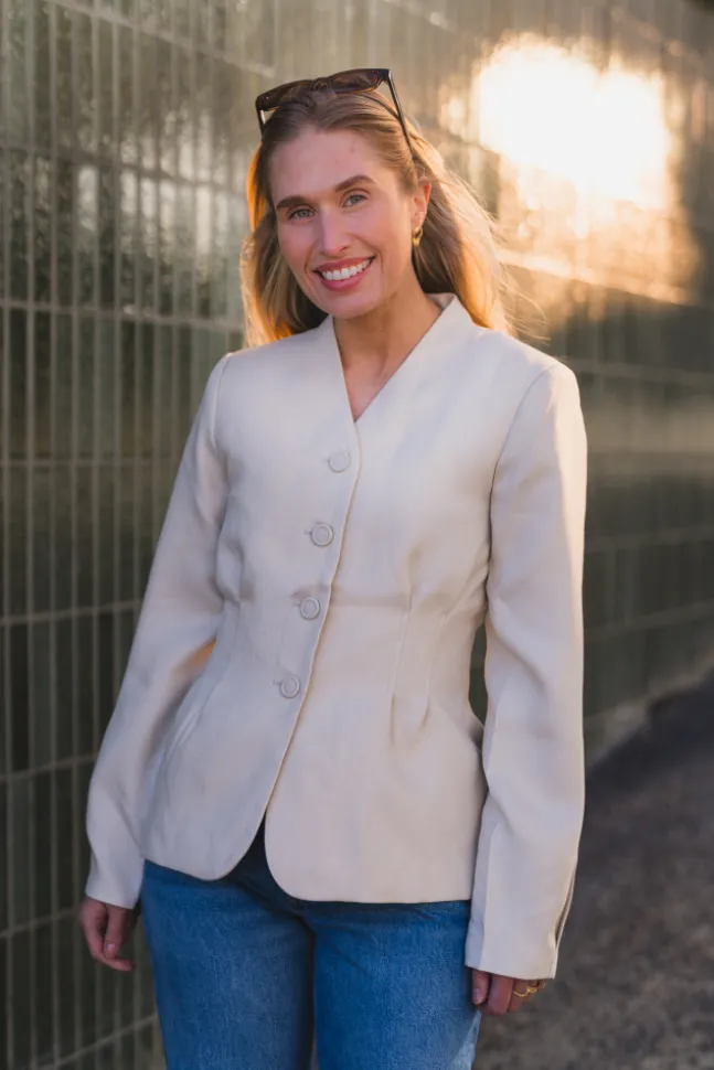 Esteriane Blazer Oatmeal Melange