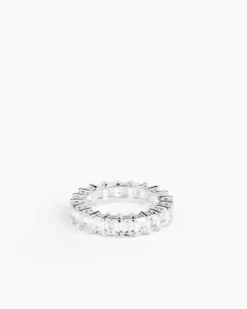 Eternity Emerald Ring Silver
