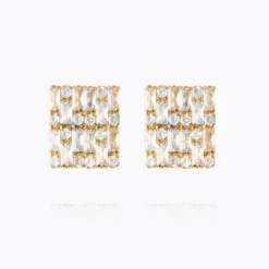 Evelyne Earrings Gold Crystal