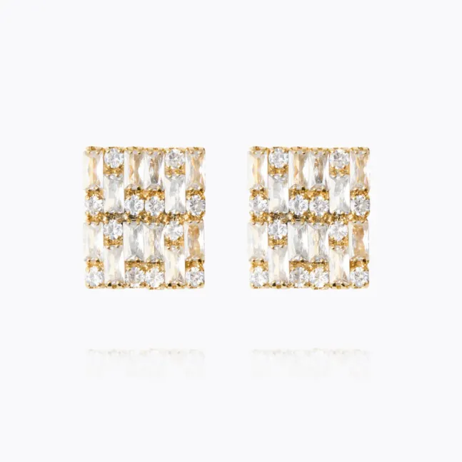 Evelyne Earrings Gold Crystal