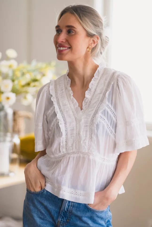 Evienne S Voile Top White