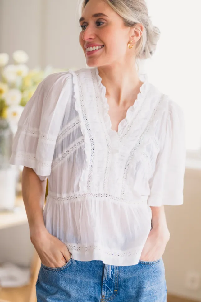 Evienne S Voile Top White