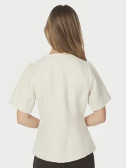 Faina Boucle Blouse Offwhite