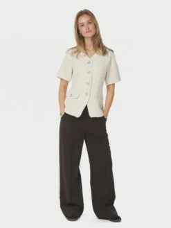 Faina Boucle Blouse Offwhite